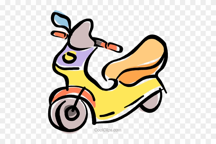 Scooter Royalty Free Vector Clip Art Illustration - Scooter Royalty Free Vector Clip Art Illustration #1410750