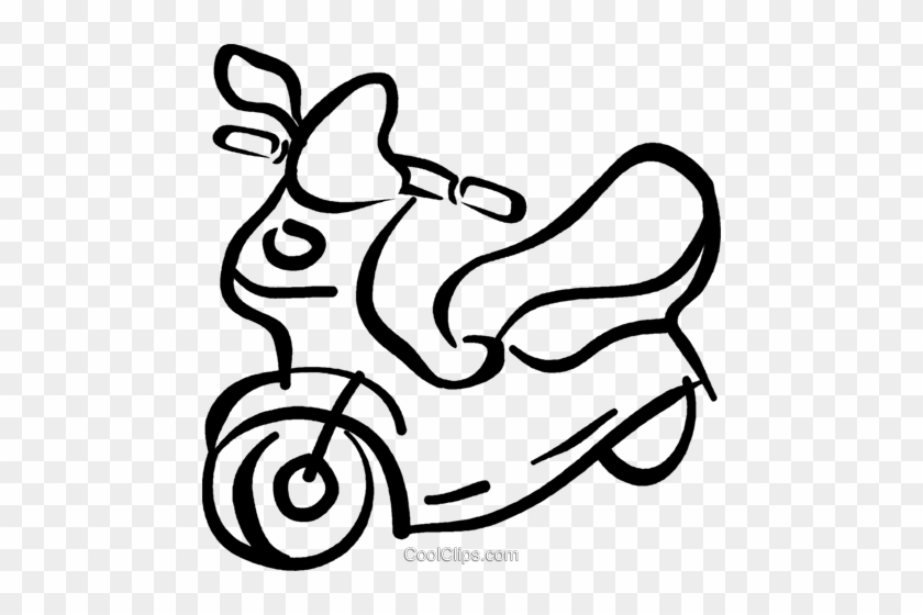 Motor Scooter Royalty Free Vector Clip Art Illustration - Royalty-free #1410754