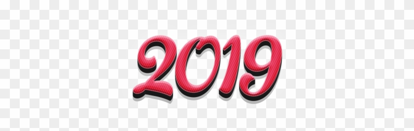2019 Stylist Pink Text Effects, 2019, New Year, Text - 2019 Png #1410831