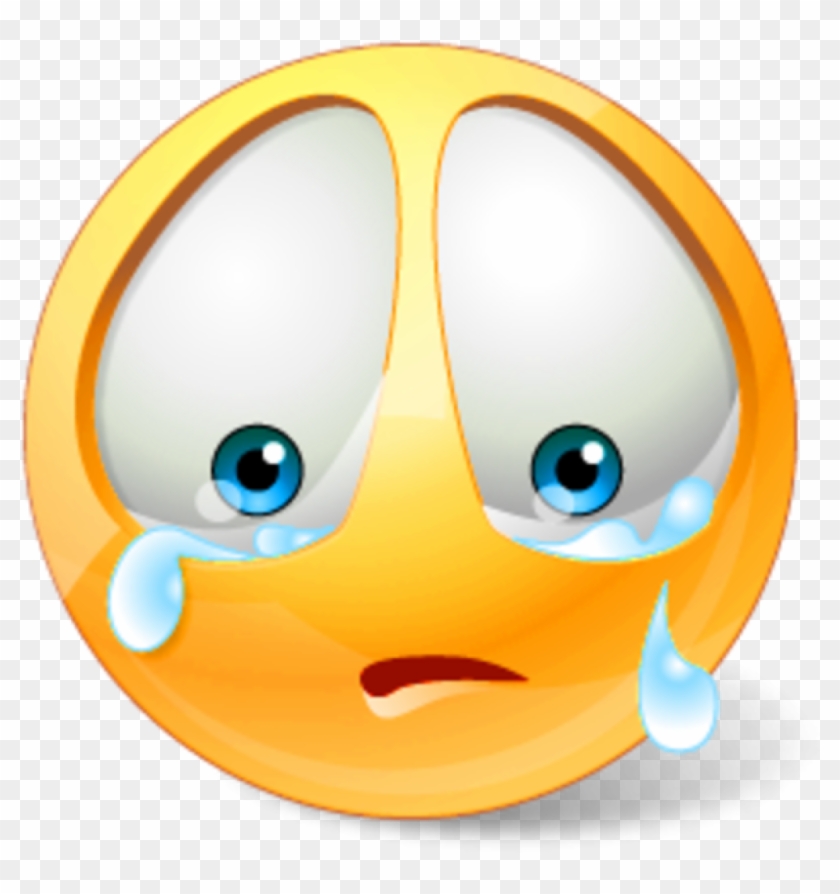 Crying Face Clipart 19 Crying Png Black And White Library - Verdrietig Smiley #1410851
