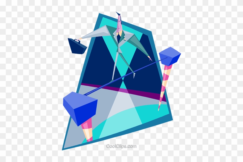 Balancing Act Royalty Free Vector Clip Art Illustration - Triangle #1410872