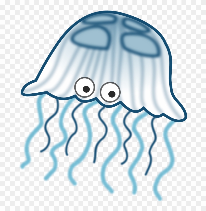 Cartoon Jellyfish Clipart - Jellyfish Clipart #1410890