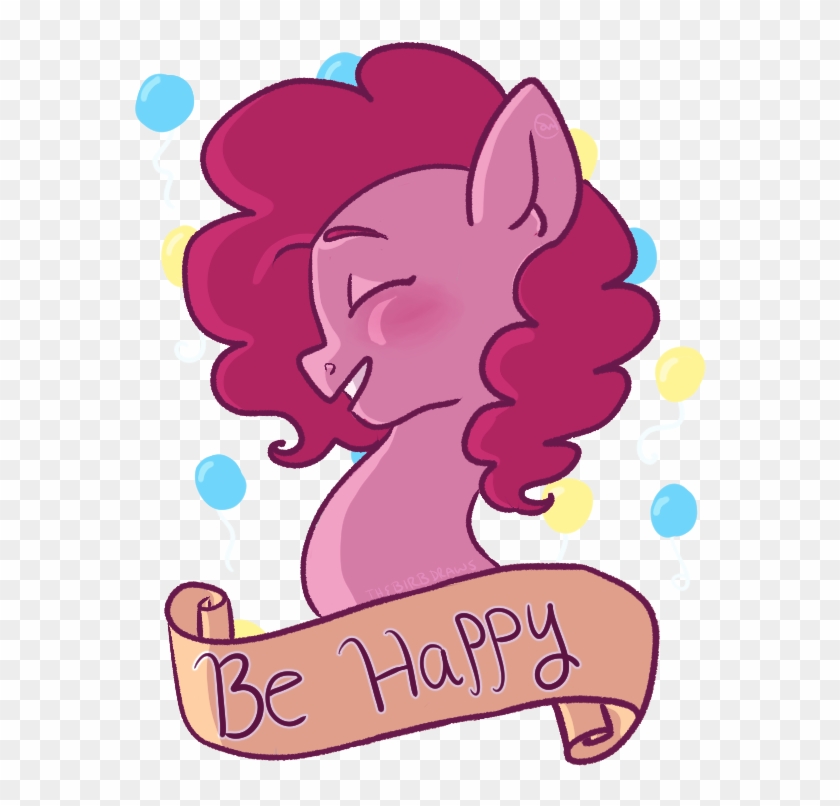 Thebirbdraws, Balloon, Earth Pony, Old Banner, Pinkie - Cartoon #1410911