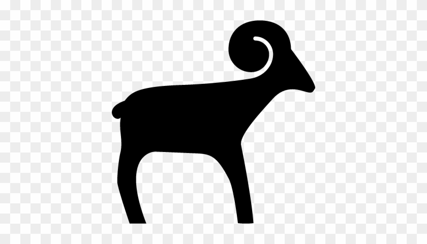 Ram Facing Right Vector - Ram Silhouettes #1411280