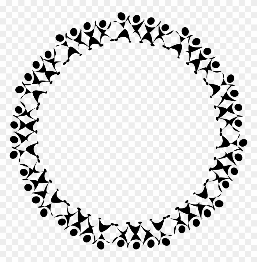 Free Black And White Quilt Clipart - Circle Vintage Frame Png #1411385
