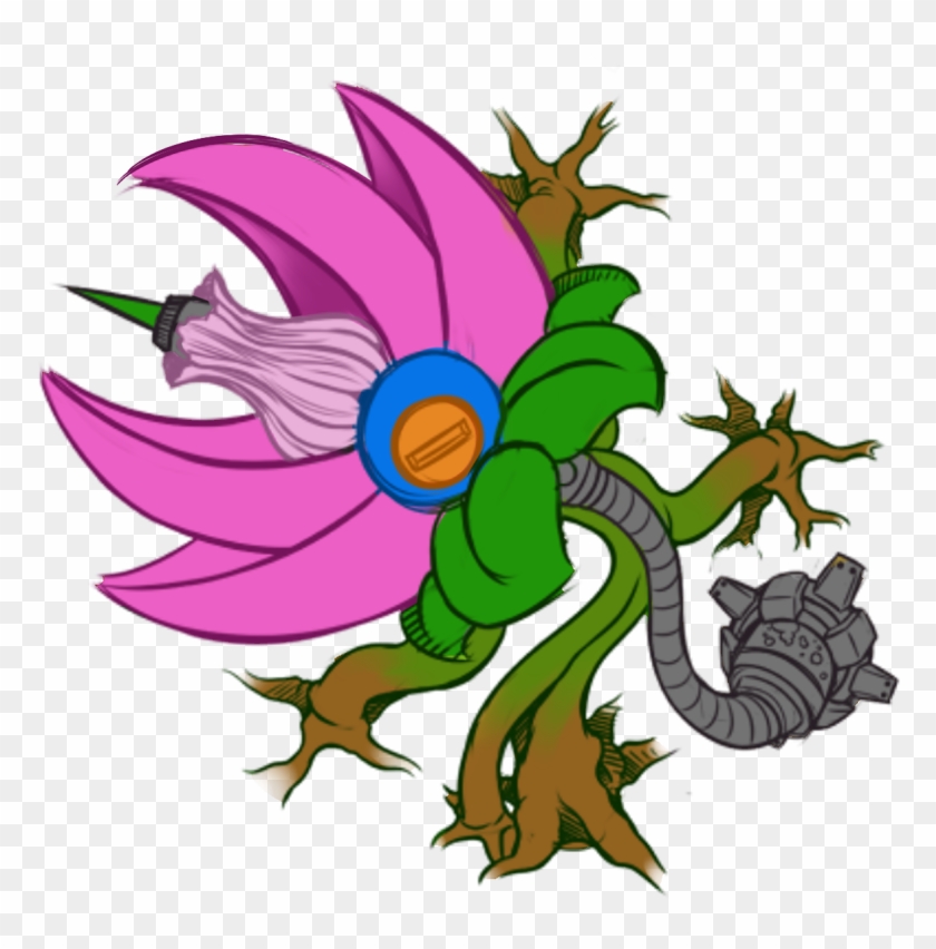 Design Sketch Of The Lotus Turret Enemy - Turret #1411413