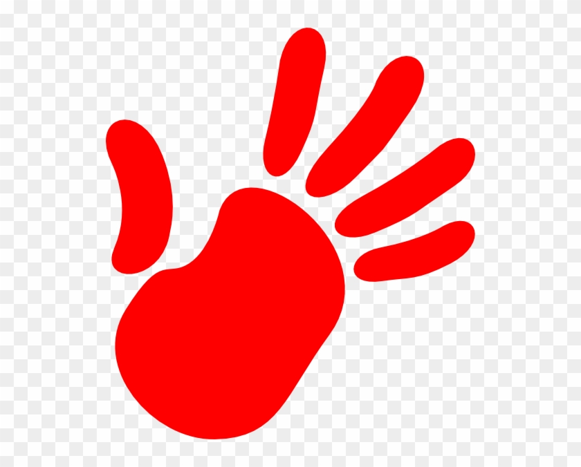 Red - Hand - Print - Clip - Art - Hand Png Vector Red #219153