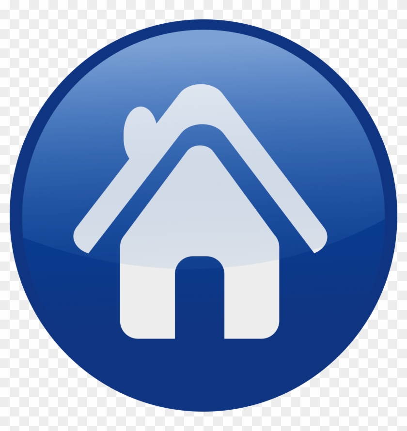 House Blue Clipart Vector Clip Art Online Royalty Free - Home Button Clipart Png #219155
