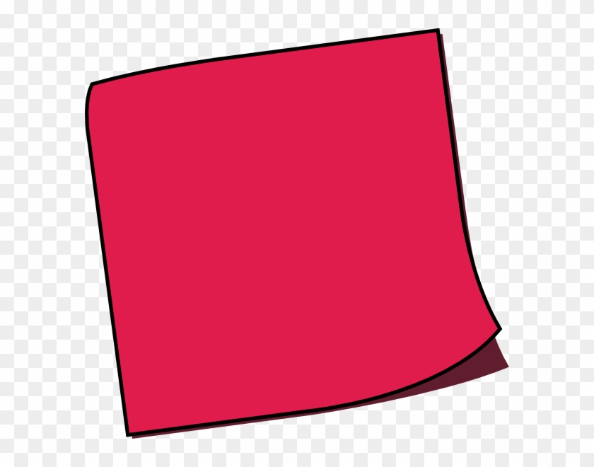 Off Red Sticky Note Clip Art At Clker - Red Post It Note #219309