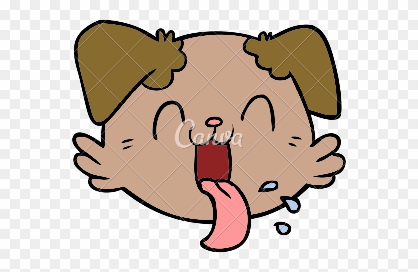 Clipart Of Dog Licking Face Cartoon Photos By Canva - Asco Dibujo Animado #219330