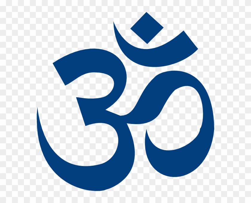 Om Symbol In Blue #219380