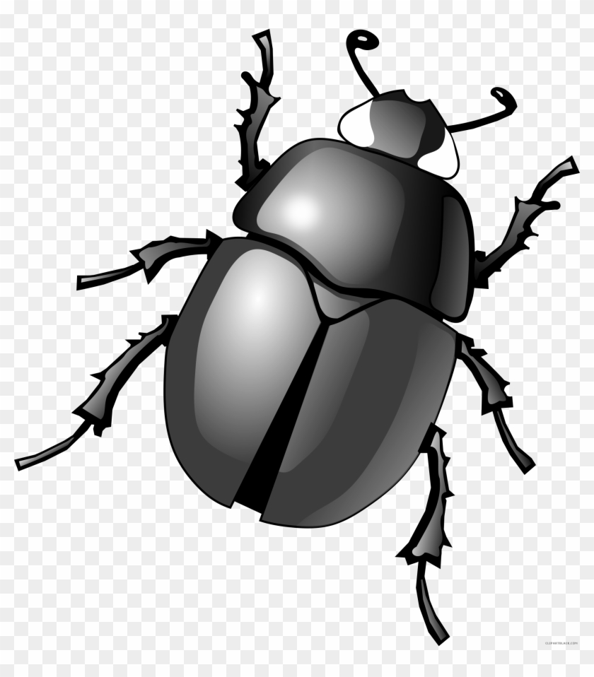 Awesome Bug Animal Free Black White Clipart Images - Beetle Png #219384