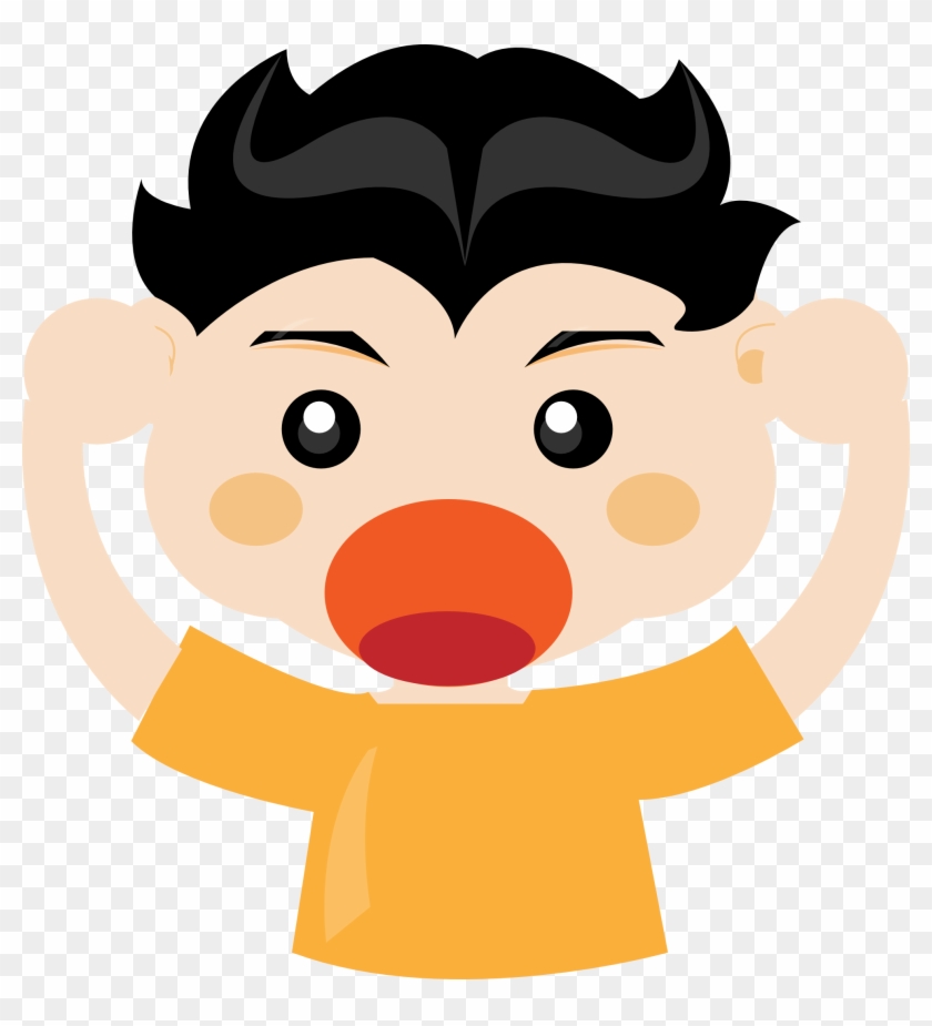 Boy Shouting Clip Art - Child Shouting Clipart #219395