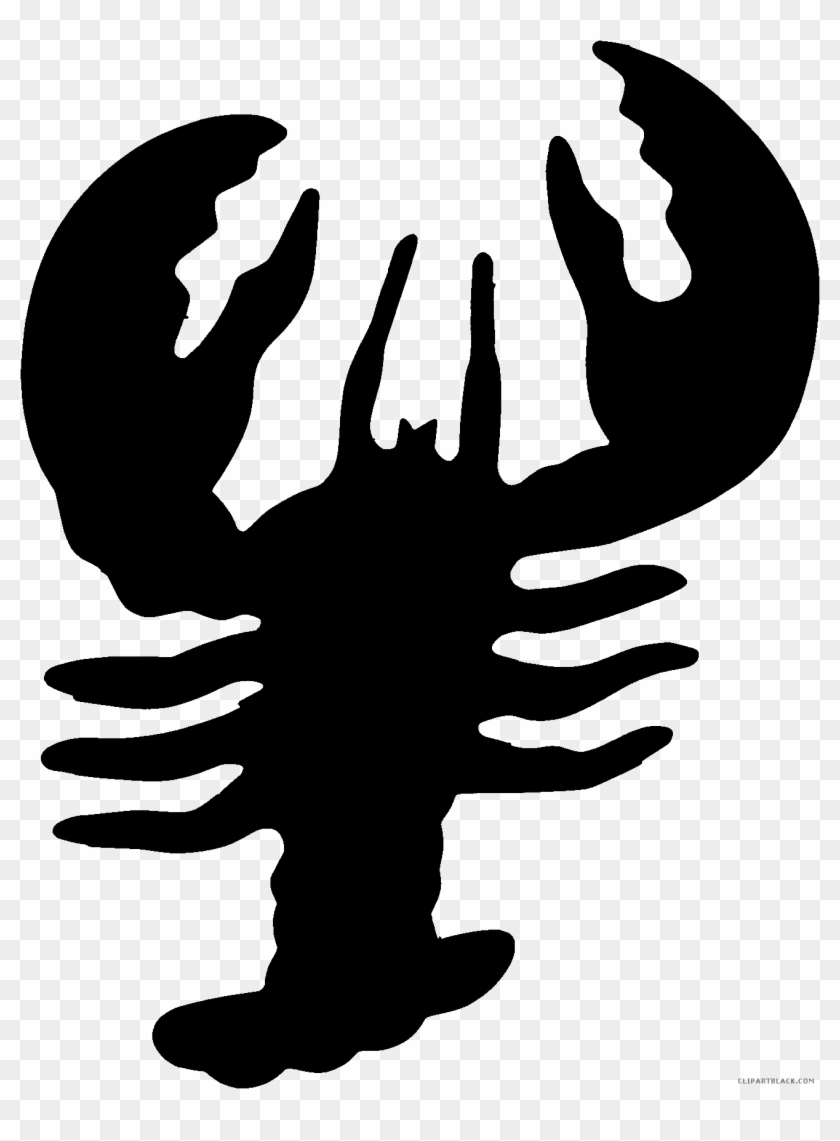 Black And White Lobster Animal Free Black White Clipart - Lobster Clipart Black #219627