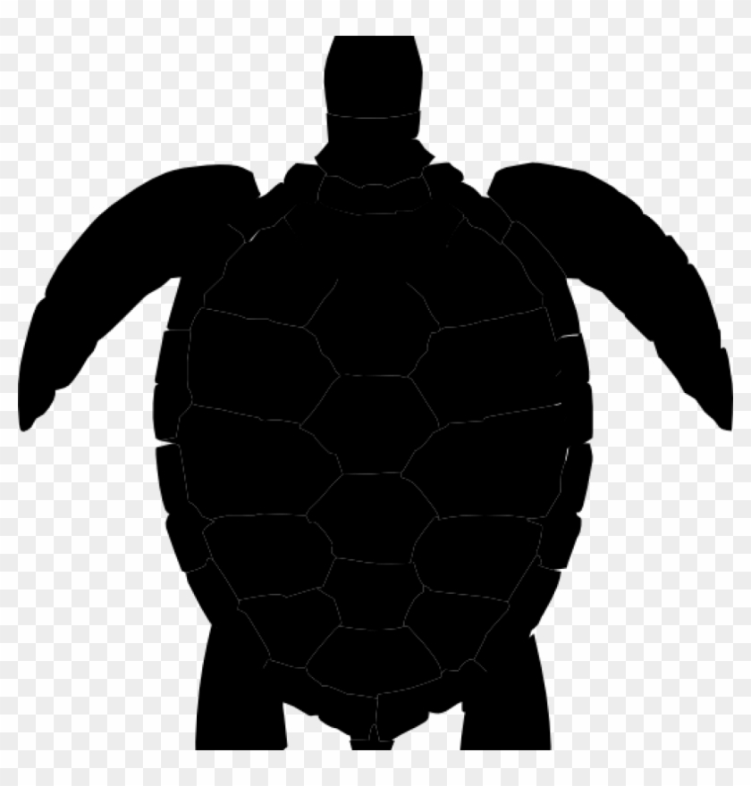 Sea Turtle Clipart Black And White Plum Sea Turtle - Turtle Silhouette Clip Art #219700