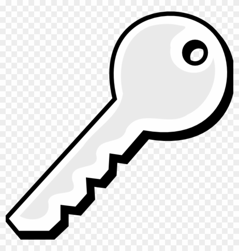 Key Clipart Black And White White Key Clip Art At Clker - Key Clip Art #219703
