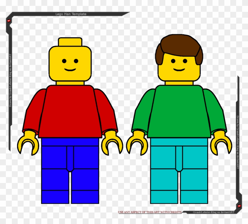 Lego Man Template By Grand Lobster King - Lego Guy Clipart #219743