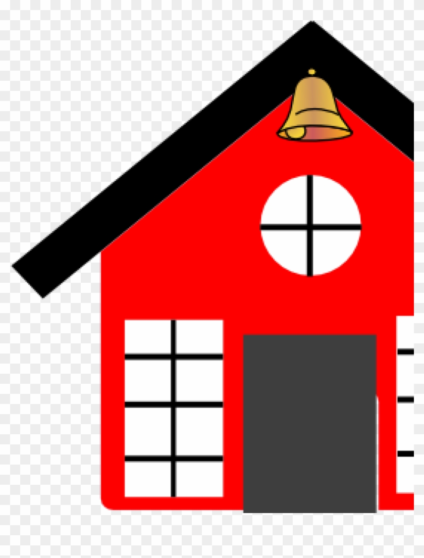 School House Clip Art Red School House With Bell Clip - Education #219813