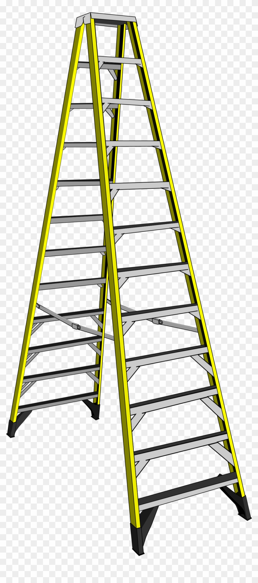 Yellow Ladder - Ladder Art Public Domain #219847