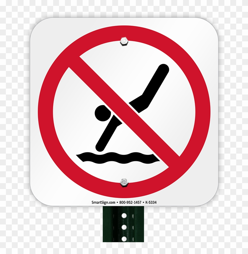 No Diving Symbol Sign - No Diving Sign #219913