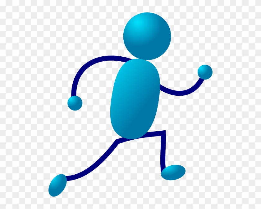 Figure Man Clip Art At Clkercom Vector Online - Stick Man Running #219927