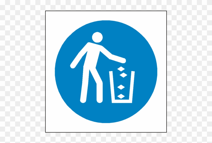 Use Litter Bin Symbol Label Safety-label - Safety Signs For Packing Company #219940