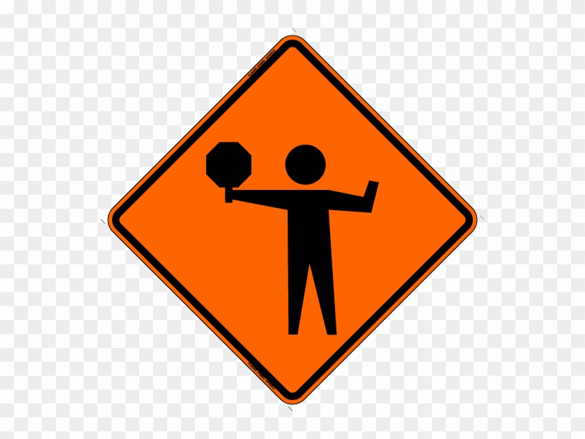 Flagger W/ Paddle (rus) - Traffic Signs #219960