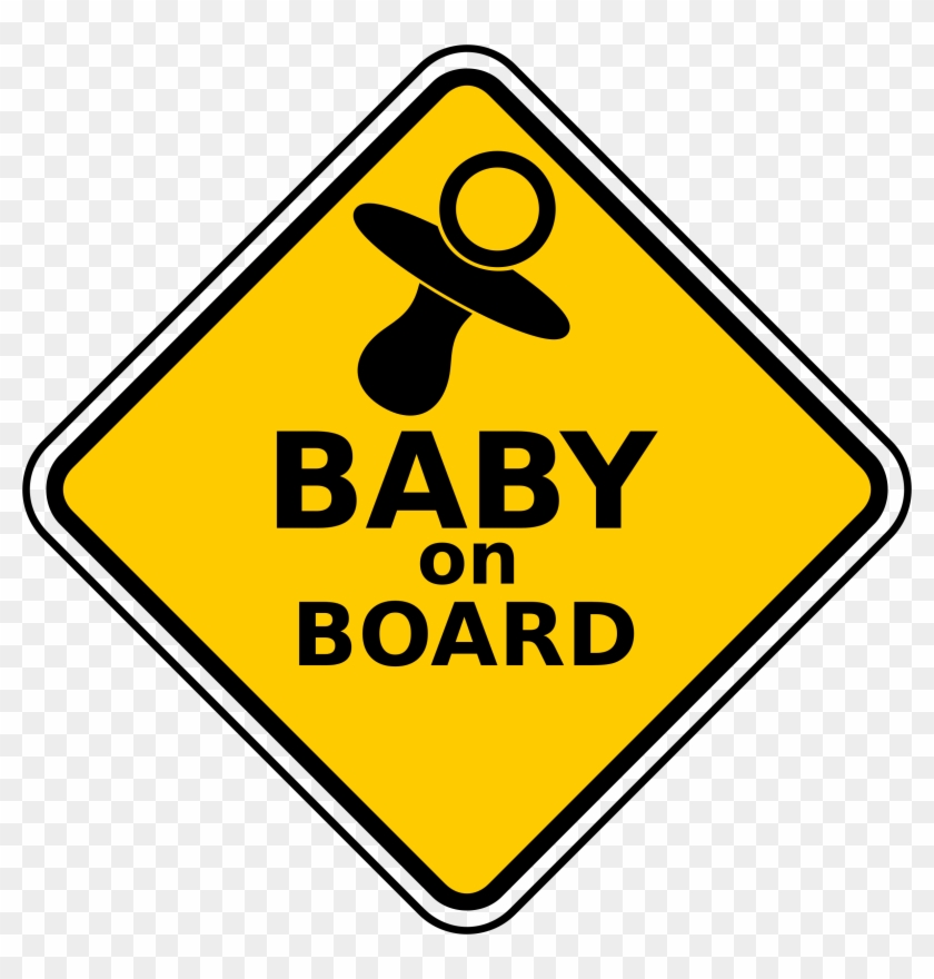 Baby On Board Clipart - Overhead Power Lines Sign #220078
