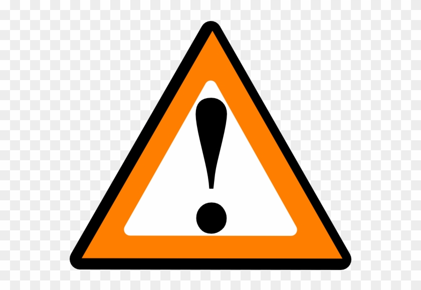 Black Orange Warning 1 Clip Art At Clker - Orangewarning Sign #220170