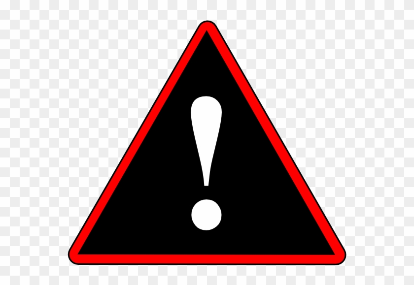 Red Black White Warning 1 Clip Art At Clker - Conflagration #220184