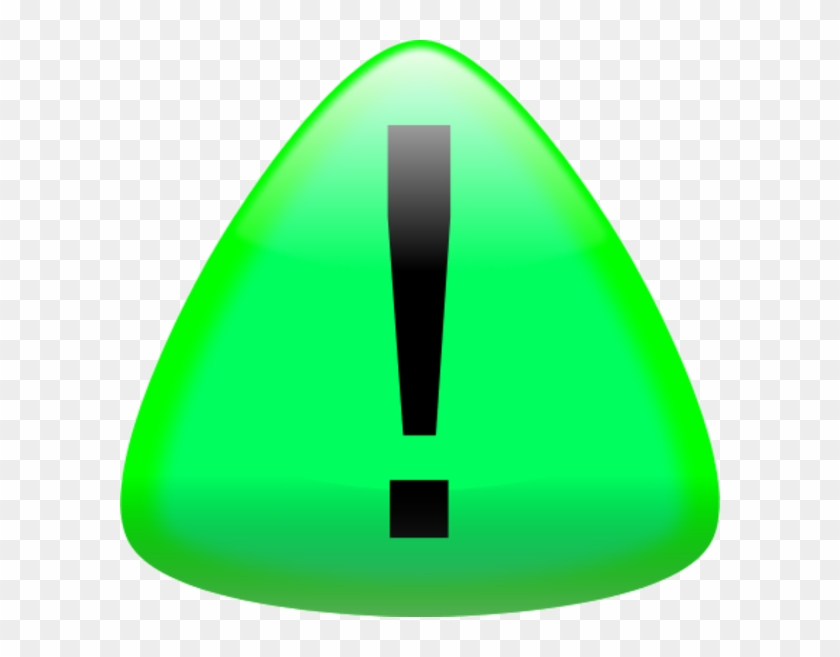 Red Exclamation Mark Clipart - Green Triangle With Exclamation Mark #220201