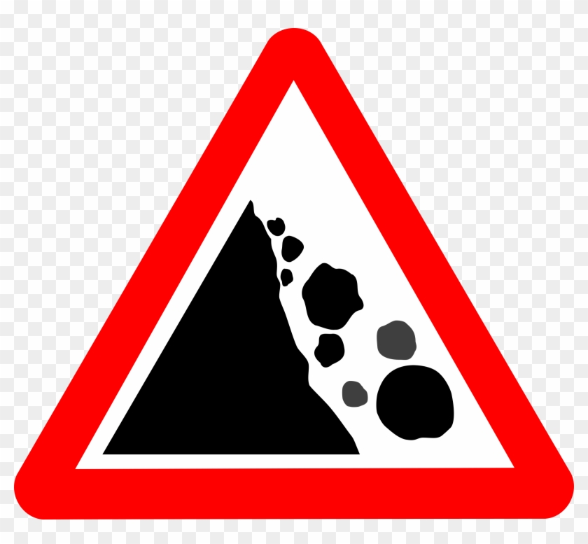 This Free Icons Png Design Of Roadsign Falling Rocks - Falling Rocks Road Sign #220224