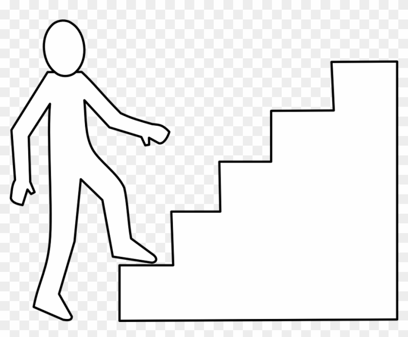 Stairs Clipart Transparent - رجل يصعد السلم كرتون #220229