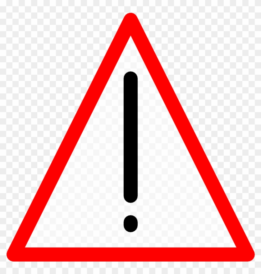 Caution Sign Clip Art - Exclamation Point Clip Art #220238