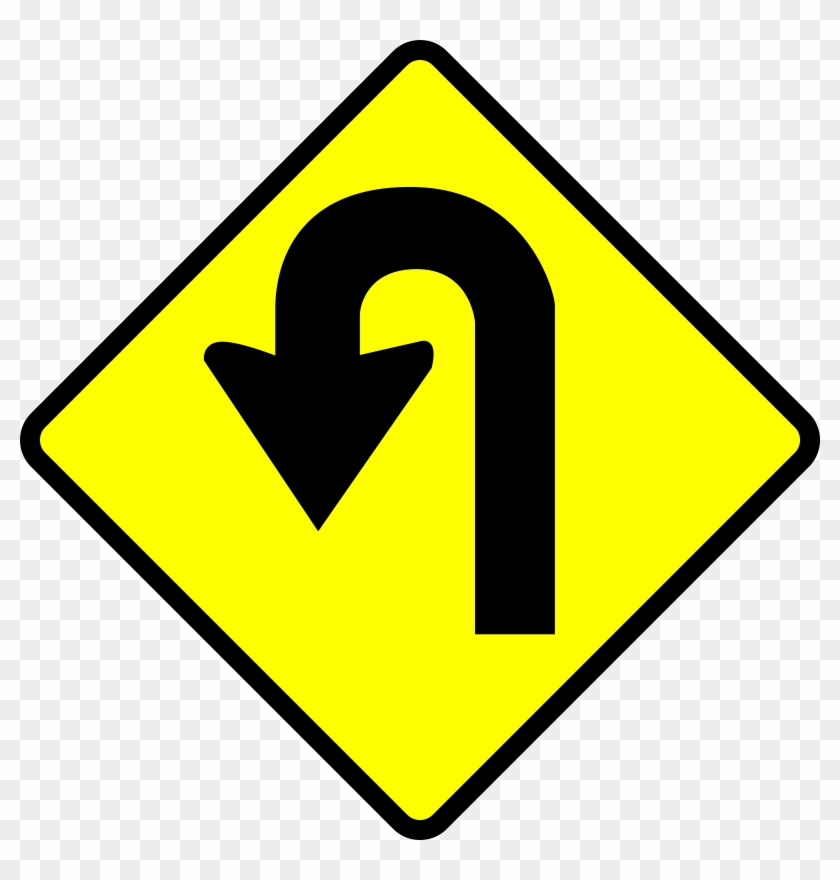 Turn Around Clipart - U Turn Sign Clip Art #220248