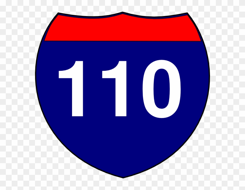 Interstate Highway Sign - Number 110 Clip Art #220253