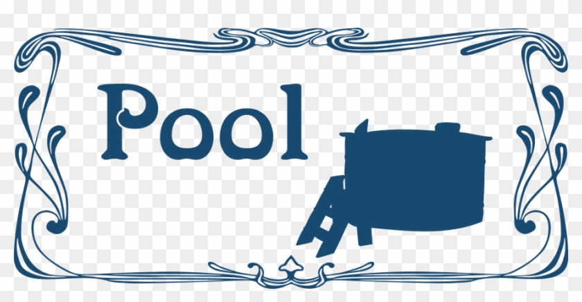 How To Set Use Pool Sign Svg Vector - Victorian Bathroom Shower Curtain #220264