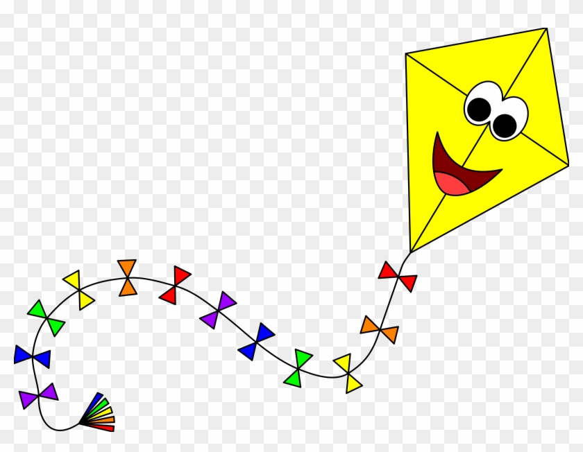 Yellow Kite With Face 2 Icons Png - Kite Clipart #220278