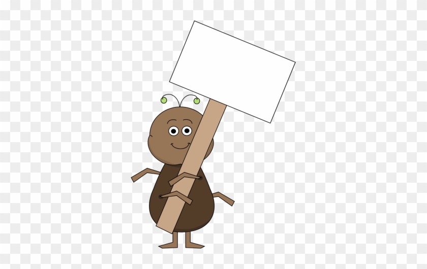 Ant With A Blank Sign - Holding Blank Sign Clipart #220352