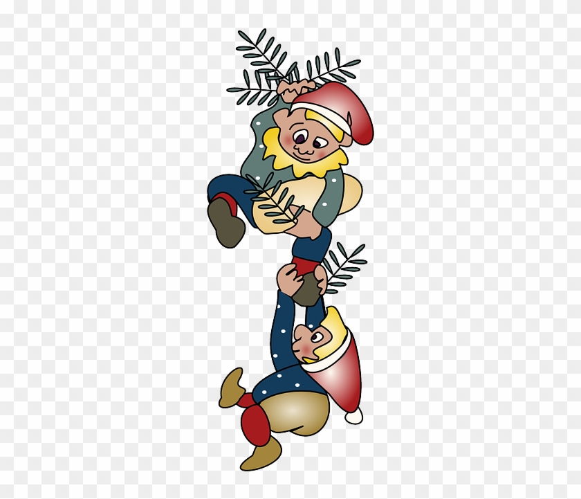 Christmas, Danish, Elves, Funny, Climbing - Dwarfs Christmas Png #220358