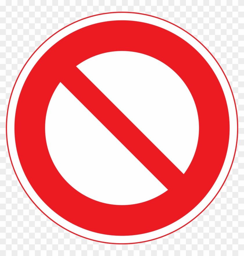 240 × 240 Pixels - Prohibition Sign #220404