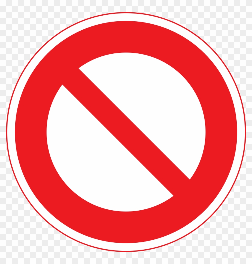 240 × 240 Pixels - Prohibition Sign #220404