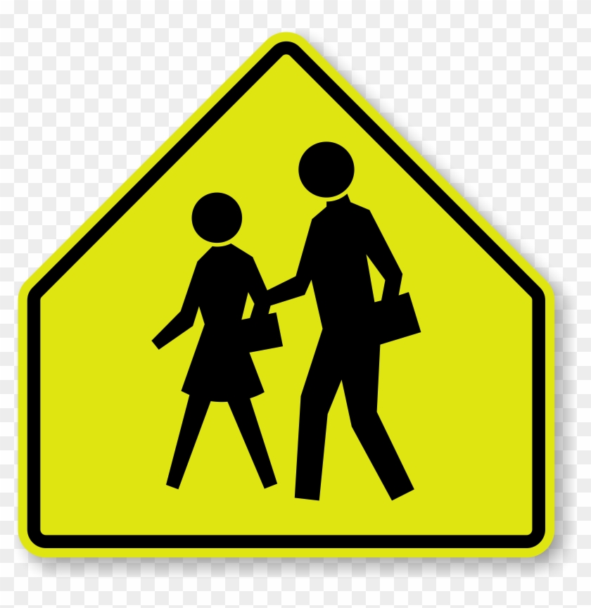 School Children Symbol - School Crossing Sign #220442