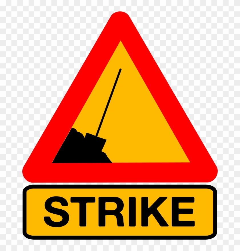 Free Caution Strike - Woman At Work Sign #220536