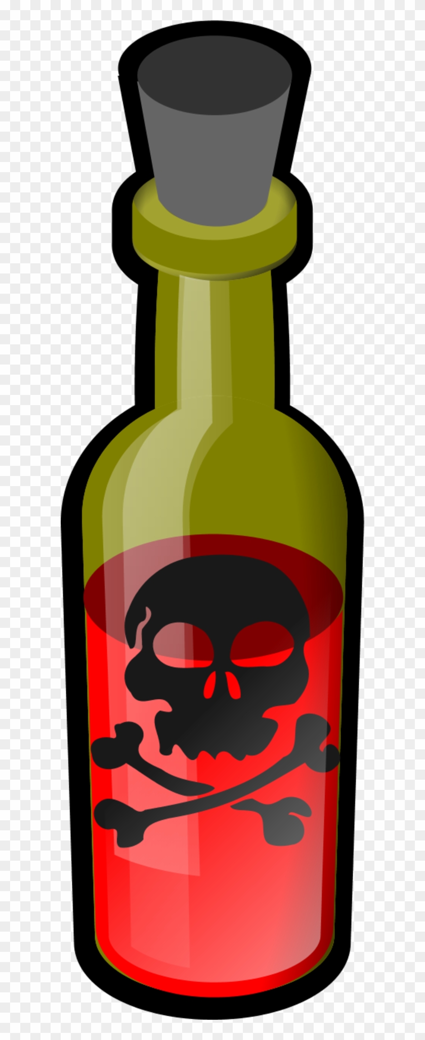 Poison Bottle Black Simple Icon - Poison Bottle Clip Art #220591
