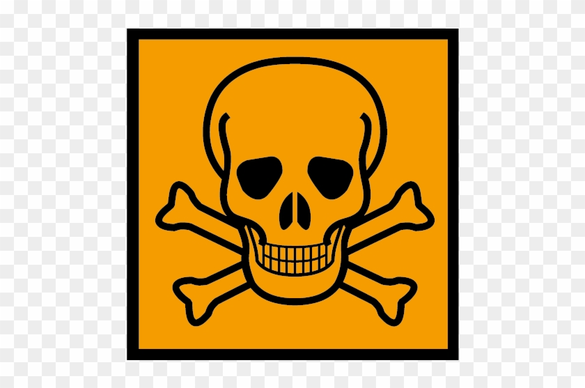 Toxic Sign - Cartoon Skull And Crossbones #220796