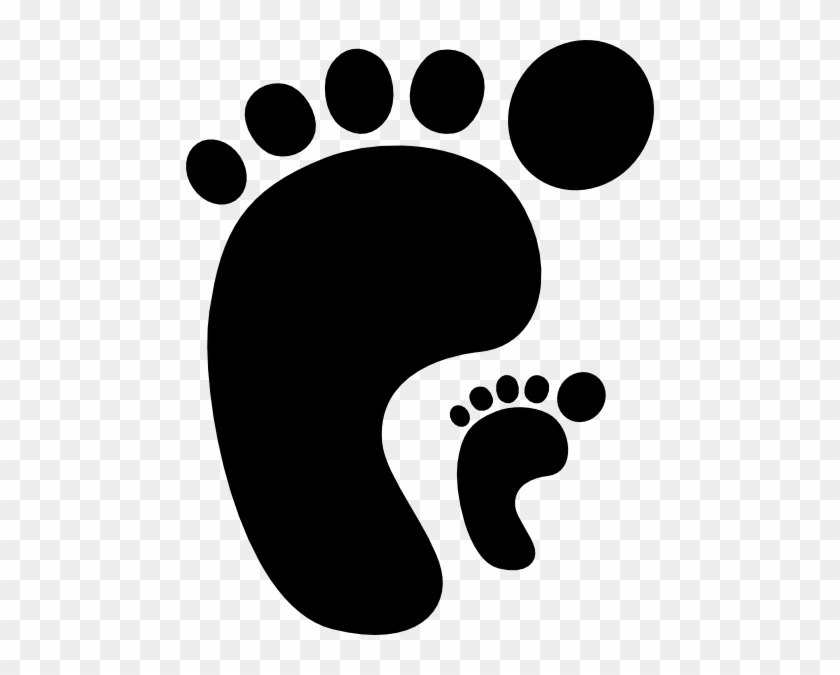 Feet Two Sizes Clip Art - Clip Art Size #220798