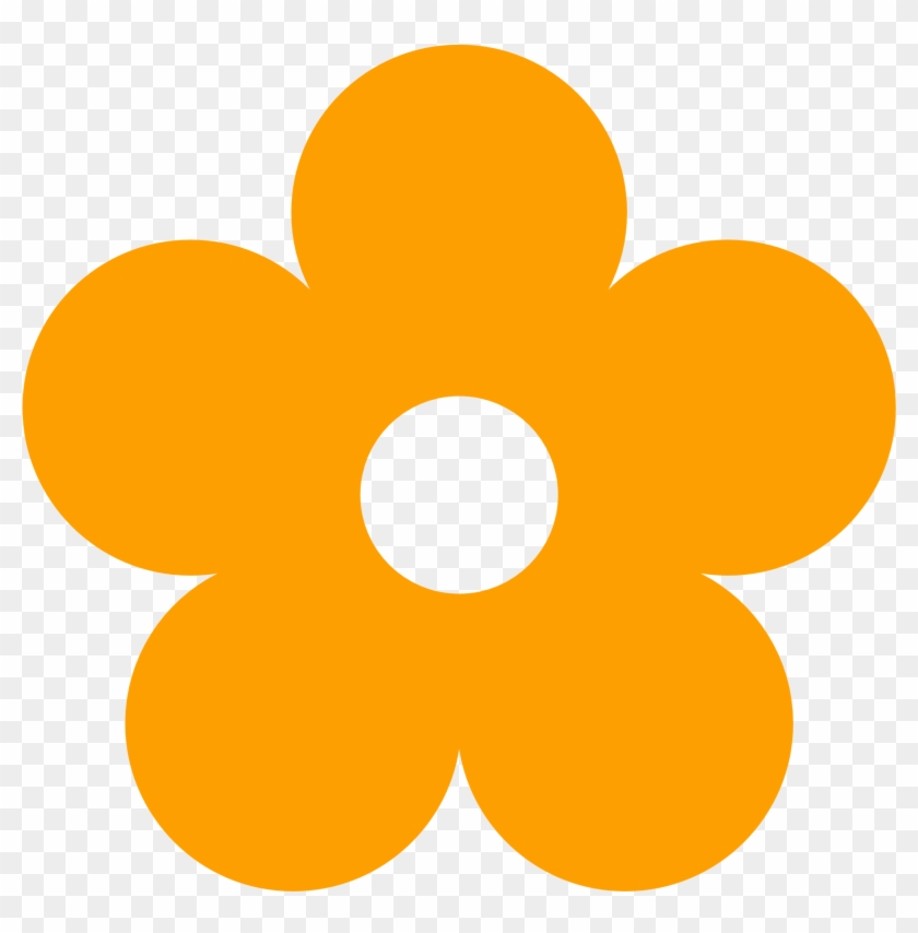 Colour Composition Clipart - Orange Colour Flower Clipart #220893