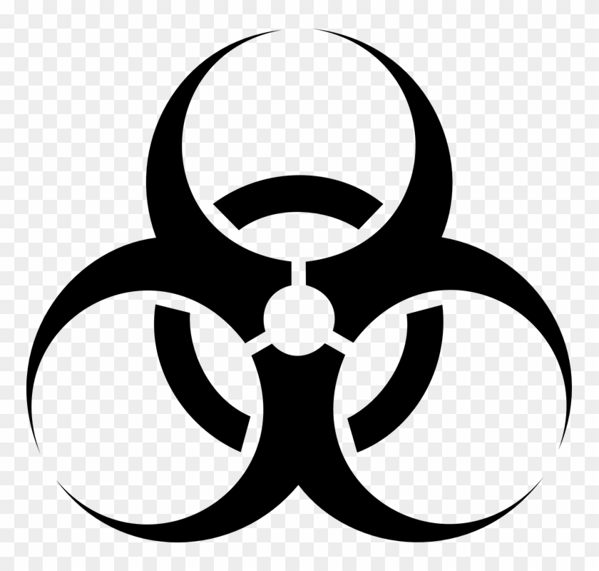Biohazard, Hazard, Biological, Toxic, Danger, Symbol - Biohazard Black And White #220895