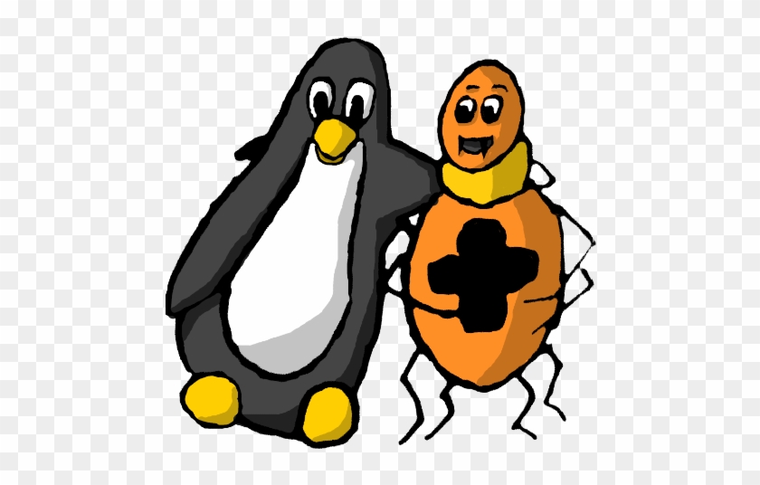 Animals/ Birds/ Cartoon/ Penguin With Spider - Tux Paint Animals #221100